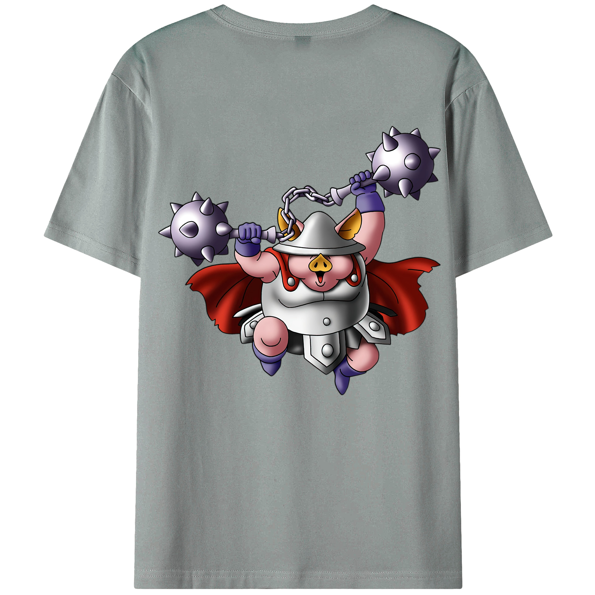 （画像用） ドラゴンクエスト Doragon Kuesuto Dragon Quest 綿100％ メンズ半袖Tシャツ（バックプリント） 通気性